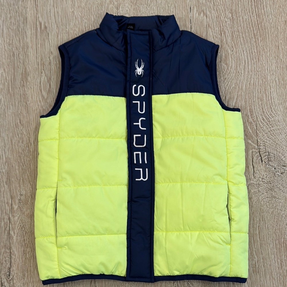 Spyder Blue and Yellow Puffer Vest